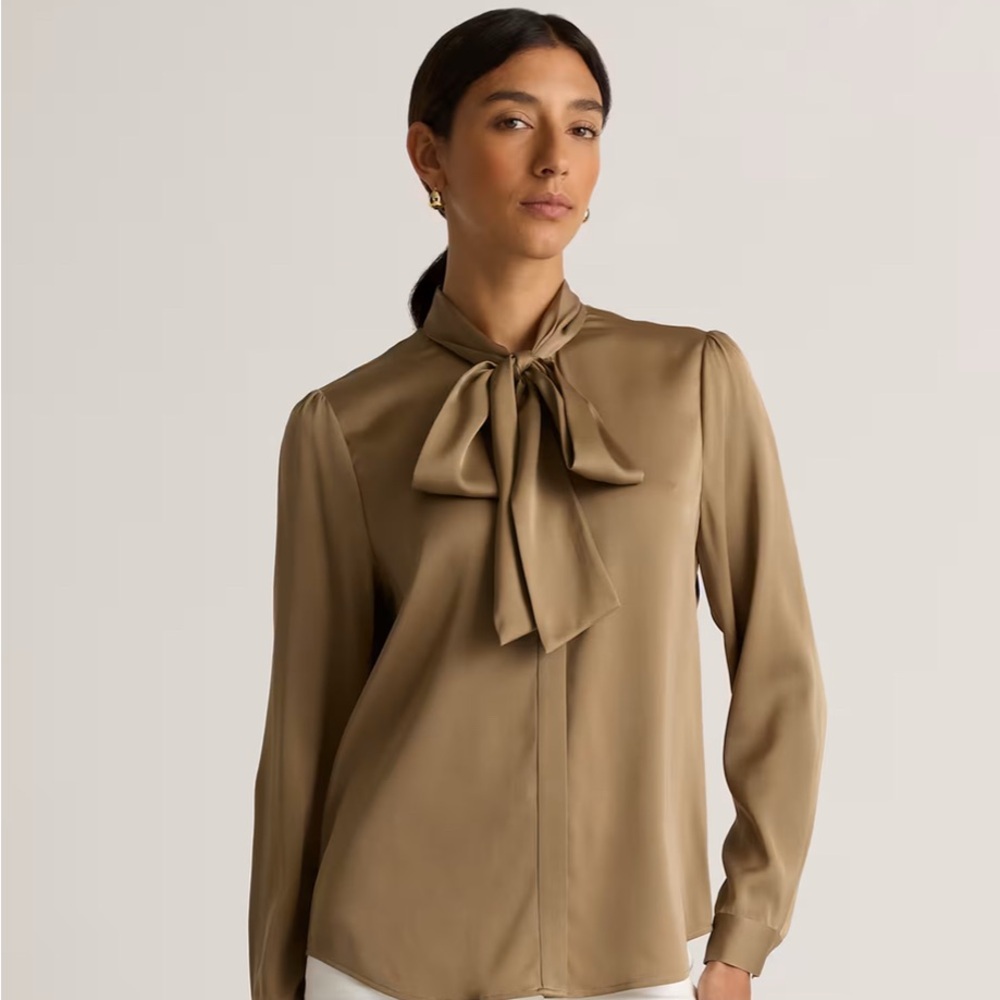 Quince Silk Necktie Blouse